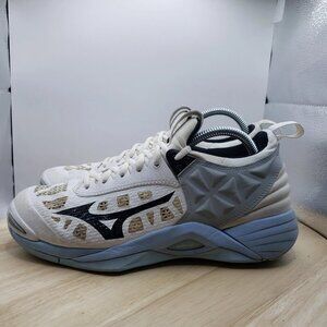Mizuno Women's Wave‎ Momentum Athletic Volleyball Shoe White Blue Size 10 M